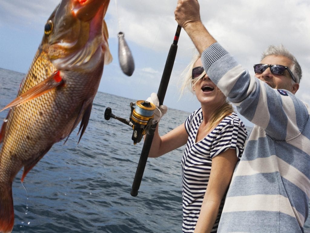 Norfolk Island Travel Centre Couple Fishing Catch Couple