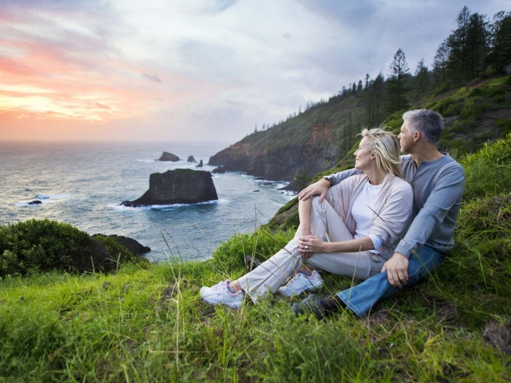 Norfolk Island Travel Centre Couple Sunset