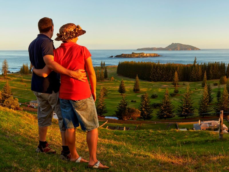 Norfolk Island Travel Centre Couple View Kingston Lookout