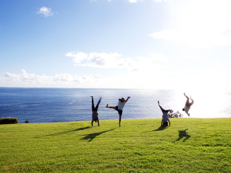 Handstands On Cliff Norfolk Island