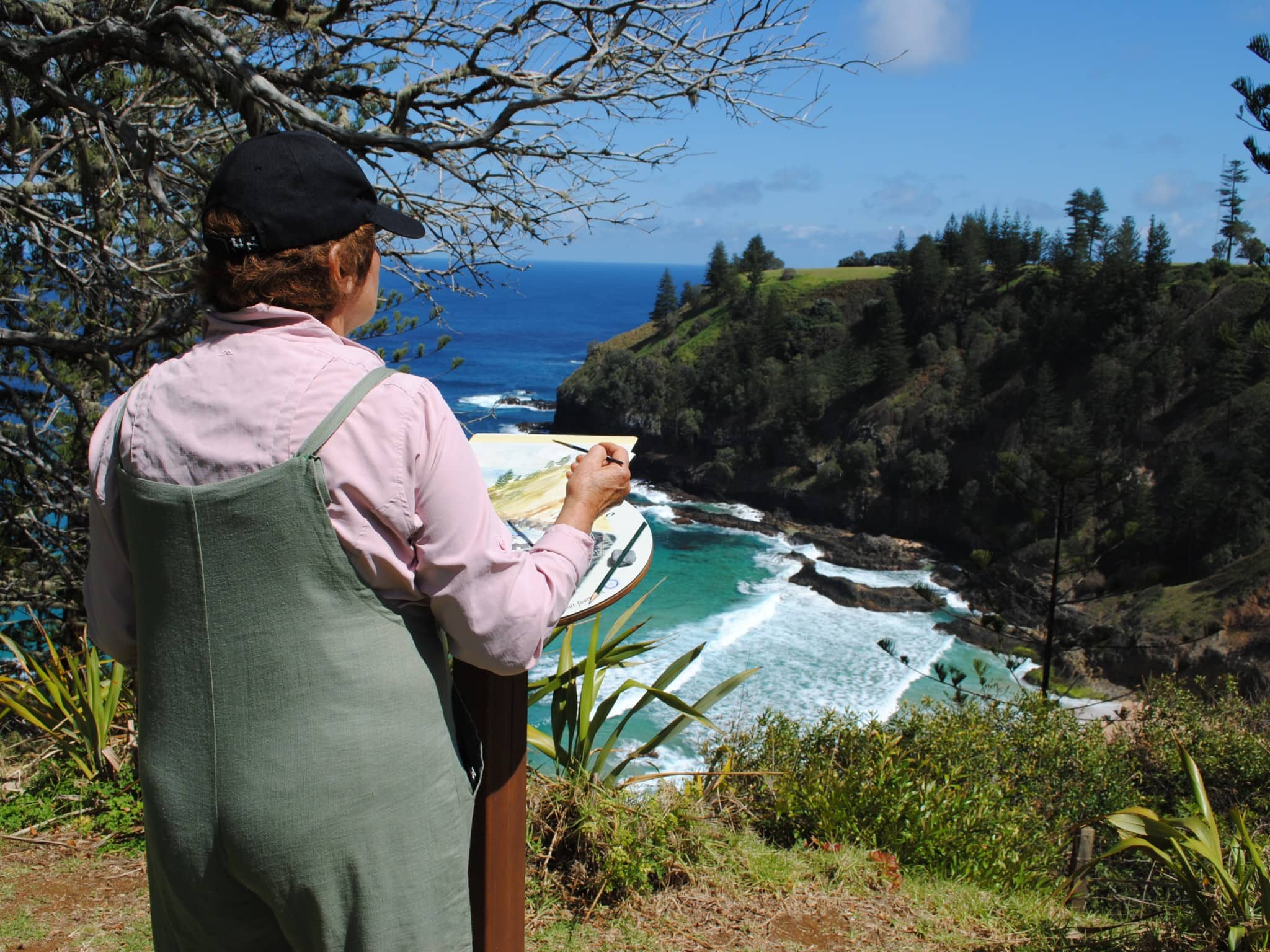 Belinda Biggs Painting Holiday Norfolk Island Anson Bay