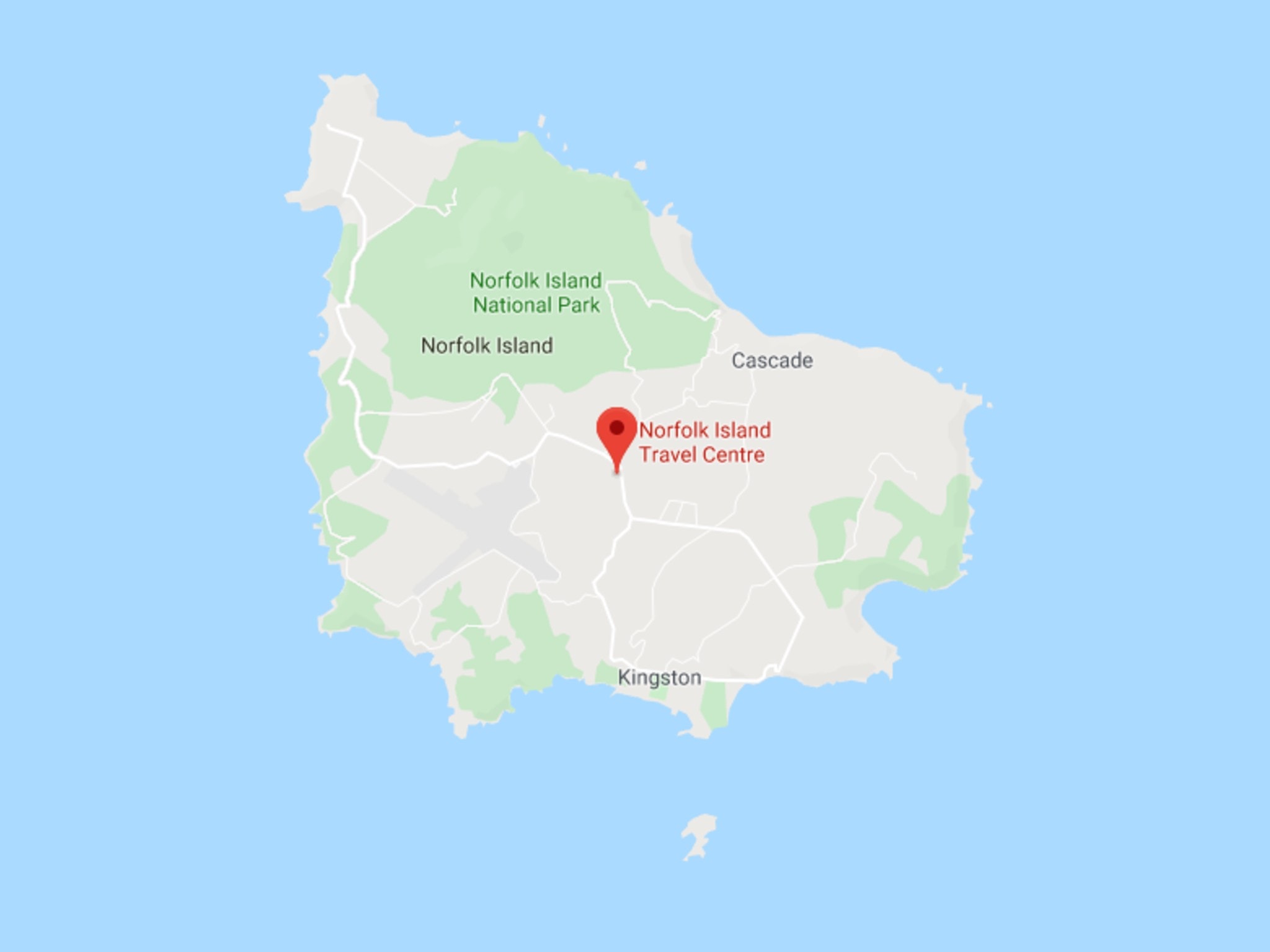 Norfolk Island Travel Centre Map