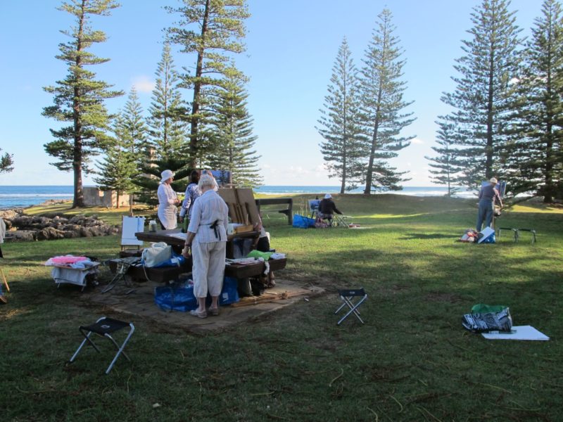 En Plein Air Painting Norfolk Island