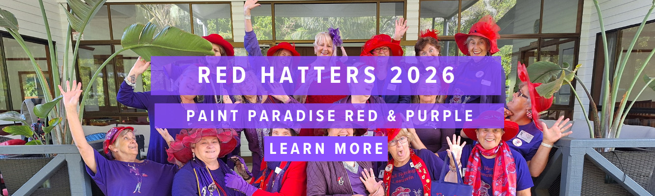 Red Hatters Club group visiting Norfolk Island